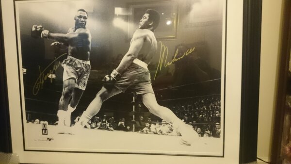 Muhammad Ali Vs. Frazier Signed Photo 30x40 COA On-Line Authentics