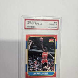 1986 Fleer Michael Jordan Rookie Card #57 PSA 8