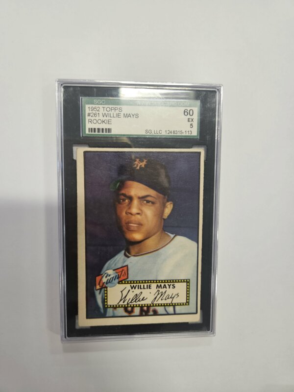 1952 Topps Willie Mays Rookie SGC 60 Ex 5
