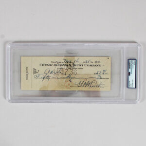 Babe Ruth Signed Check Yankees - COA JSA & PSA/DNA