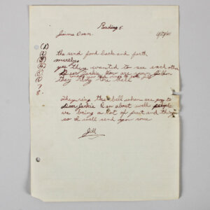 James Dean Hand Written Homework Signed - COA JSA
