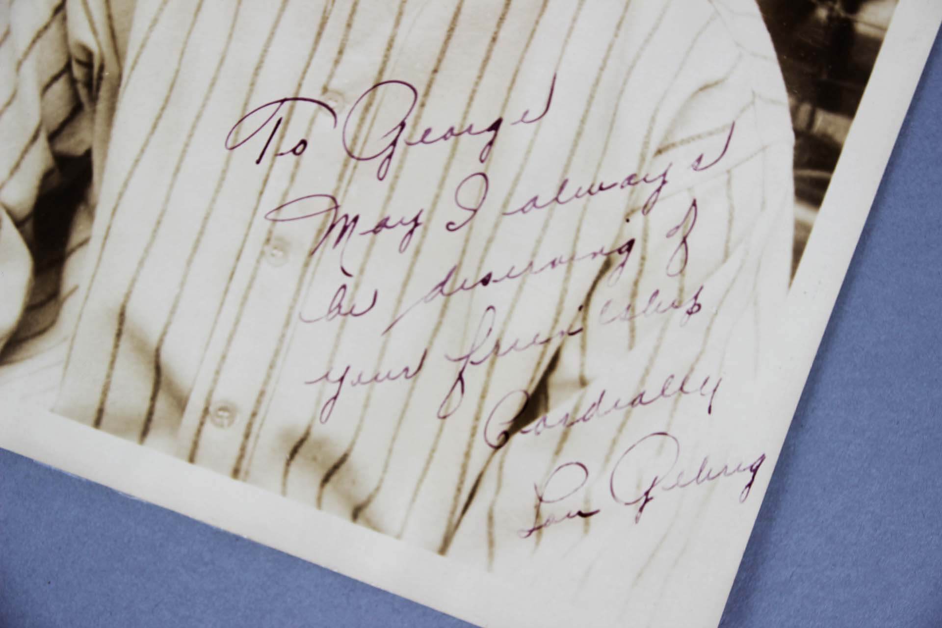 Lou Gehrig Signed Photo Sells For Record Price