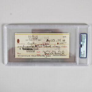 John Belushi Signed Check (Signed Twice) - COA JSA - PSA/DNA