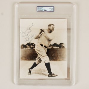 Babe Ruth Signed Photo 8x10 New York Yankees inscribed. - PSA/DNA Encapsulated