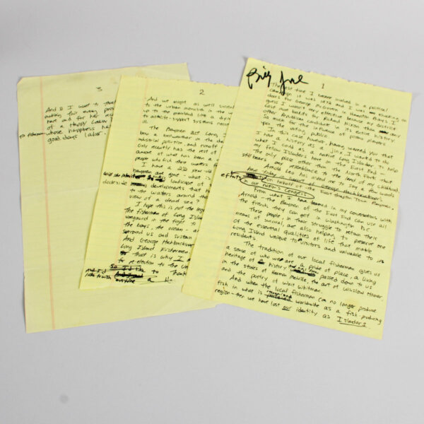 Billy Joel Signed Handwritten Speech - COA JSA