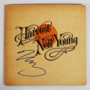Neil Young Signed Record Album Harvest - COA JSA