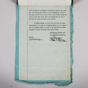 Roy Disney Signed Contract 1934 Mickey Mouse & Minnie Comic Distribution King Features Syndicate Inc. - COA JSA