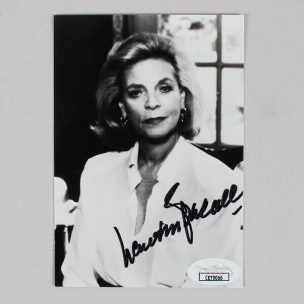 Lauren Bacall Signed Photo 3.5 x 5 - COA JSA