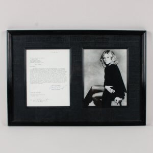 Barbra Streisand Signed Contract Display - COA JSA