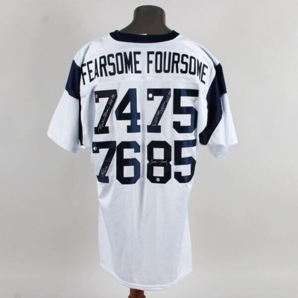 Fearsome Foursome Signed Jersey Rams - COA JSA