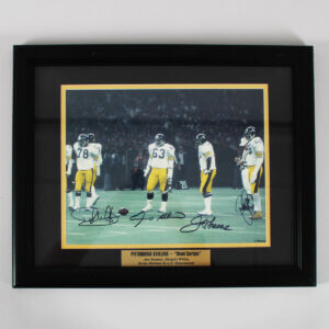 The Steel Curtain Signed Photo 11x14 Display (4) Joe Greene, etc.- COA JSA
