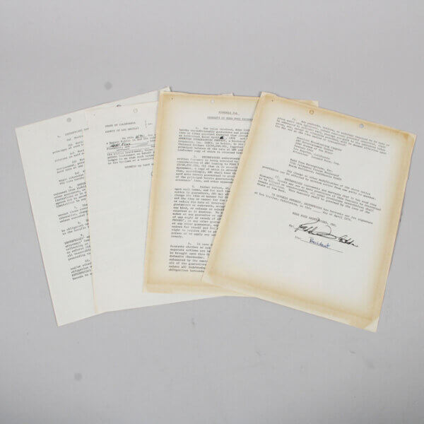 Redd Foxx Signed Contract - COA JSA