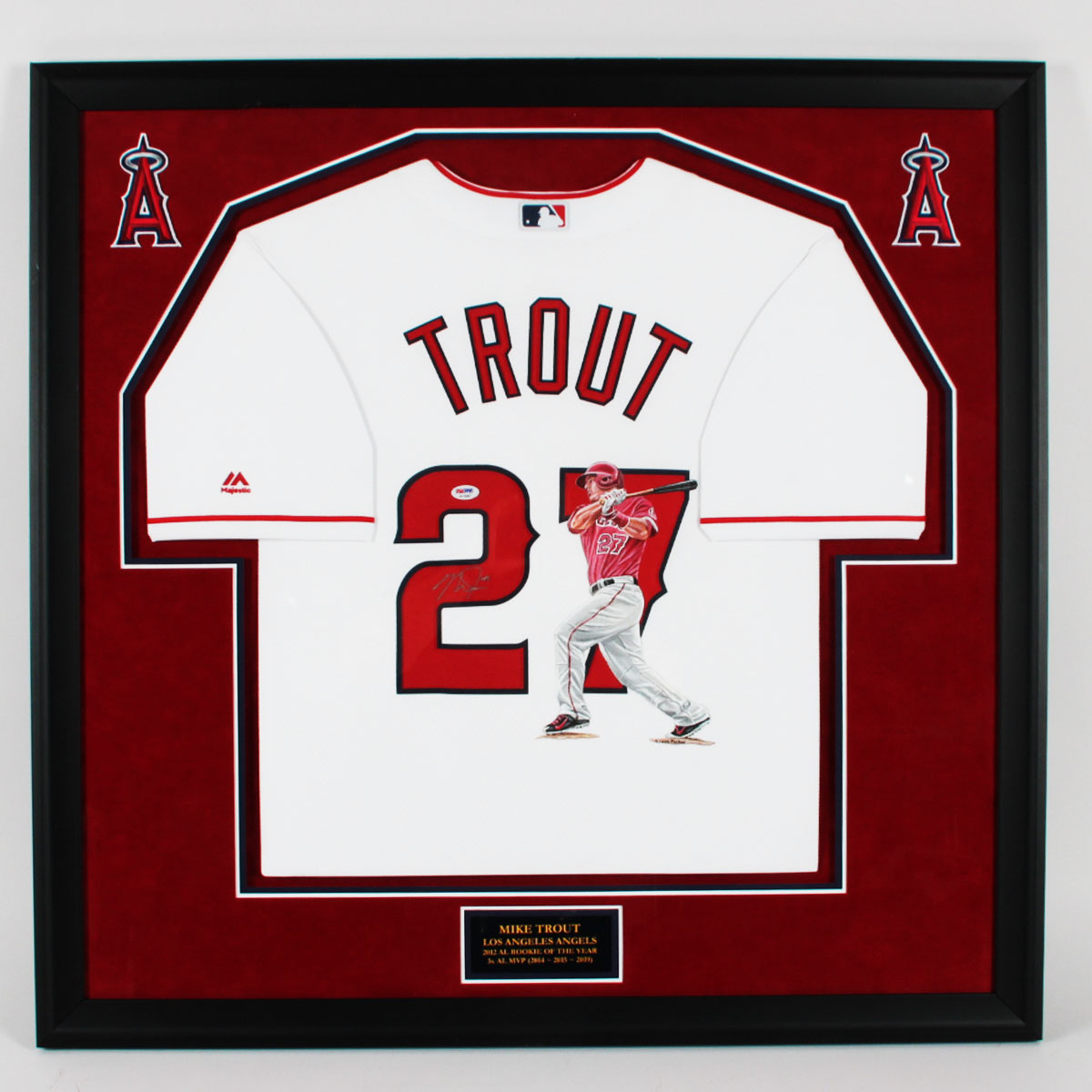 Mike Trout Signed Jersey Los Angeles Angels PSA COA