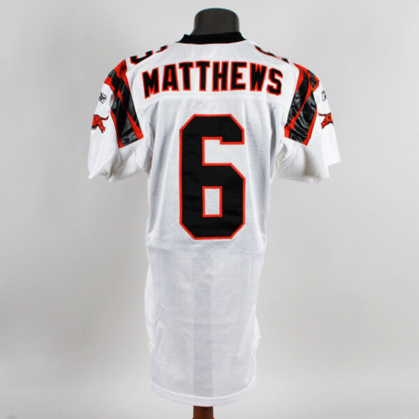 Shane Matthews Game Issued Jersey 2002 NFL Cincinnati Bengals #6