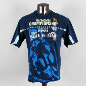 Marvin Hagler vs. Roberto Duran Tee Shirt Boxing Match Blue XL