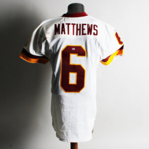 Shane Matthews Game Worn Signed Inscribed Jersey Washington Redskins 2002 LOA 100% Authentic