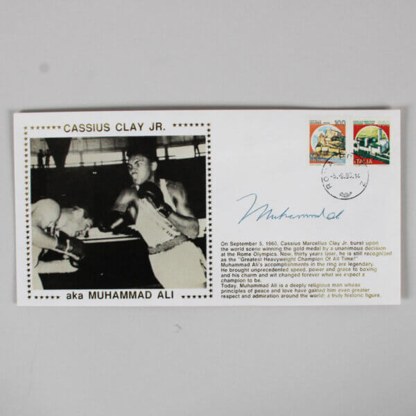 Muhammad Ali Signed Cachet First Day Cover (FDC) - COA JSA
