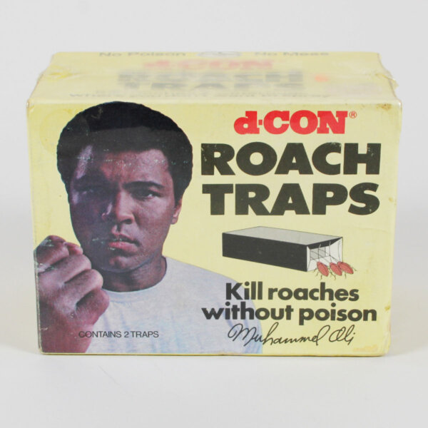 MUHAMMAD ALI Endorsed D-CON Roach Traps Original Factory Sealed 1970s