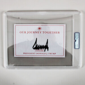 President Donald Trump Signed Print Encapsulated- PSA/DNA 10 GEM MINT