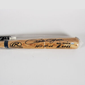 Pete Rose Signed Bat Reds - COA Player LOA