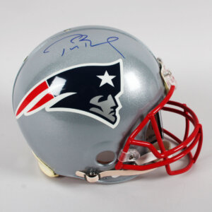 Tom Brady Signed Helmet Patriots - COA TRISTAR