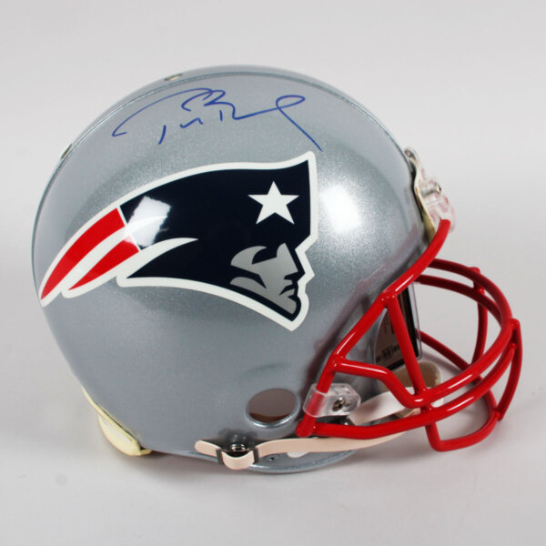 Tom Brady Signed Helmet Patriots - COA TRISTAR