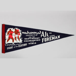 MUHAMMAD ALI vs GEORGE FOREMAN 1974 LARGE Felt Pennant 28" Near MINT