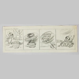 Walt Disney Studio Comic Strip Artwork Preliminary Animation Featuring "Mickey Mouse & His Friends" by Milt Banta