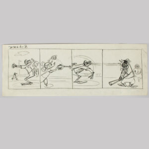 Walt Disney Studio Comic Strip Artwork Preliminary Animation Featuring “Mickey Mouse & His Friends” with Goofy by Milt Banta