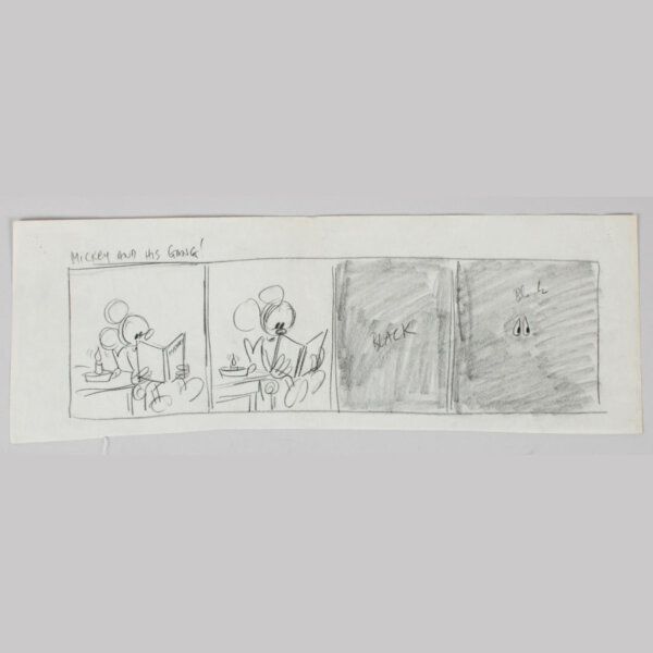 Walt Disney Studio Comic Strip Artwork Preliminary Animation Mickey & his Friends
