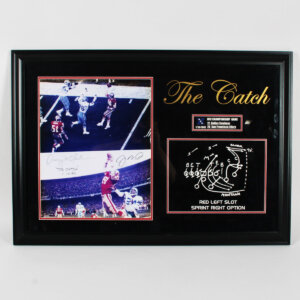 Dwight Clark & Joe Montana Signed Photo Display - COA