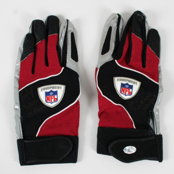 Chris Doering Game Worn Gloves Signed Redskins - COA