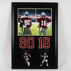 Jerry Rice & Joe Montana Signed Photo Display - COA Player Hologram
