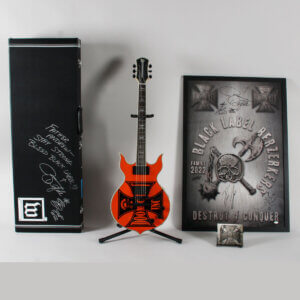 Zakk Wylde Stage Used Guitar Signed Case w/ Poster & CD Lot Black Label Society - COA JSA