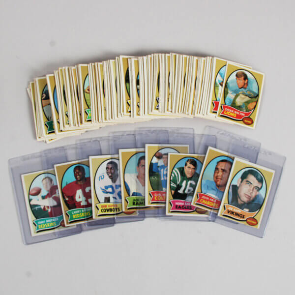 1970 Topps Football lot of 138 cards w/HOF, Minor Stars