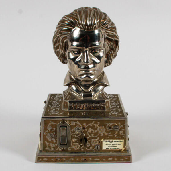 Fred Zimbalist Thorens Music Box Beethoven Bust w Four Melodies Working Vintage 1950s
