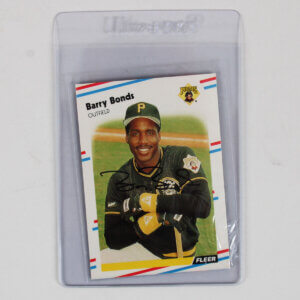 Barry Bonds Signed Card 1988 Fleer #322 - COA JSA