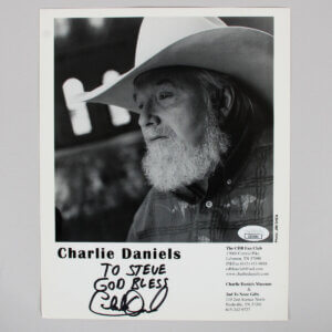 Charlie Daniels Signed Photo 8x10 - COA JSA