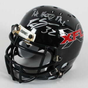 Rod Smart Signed Mini Helmet XFL "He Hate Me" - COA JSA