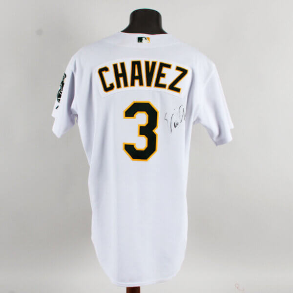 Eric Chavez Game Worn Jersey Signed A's - COA