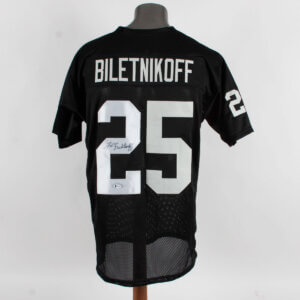 Fred Biletnikoff Signed Jersey Raiders - COA BAS