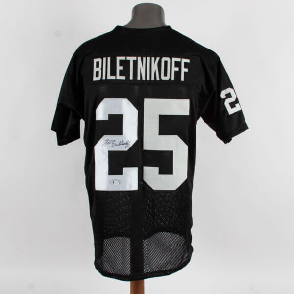 Fred Biletnikoff Signed Jersey Raiders - COA BAS