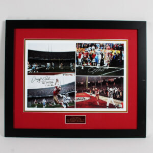 Dwight Clark & Joe Montana Signed Photo 49ers Display LE 30/30 - COA BAS