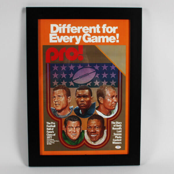 Gale Sayers Signed Poster Display Bears - COA PSA/DNA