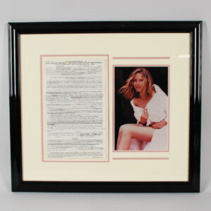 Barbra Streisand Signed Contract Display - COA JSA