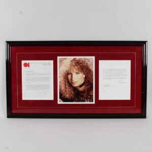 Barbra Streisand Signed Contract Display - COA JSA
