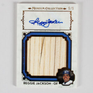 2014 Topps Museum Collection Reggie Jackson Game Bat Signed Card Auto Relic Yankees MMAR-RJA 5/5