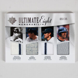 2009 Upper Deck Ultimate Collection Eight Memorabilia Yankees Red Sox Card Reggie Jackson Ted Williams Jersey #U8M-1 9/35