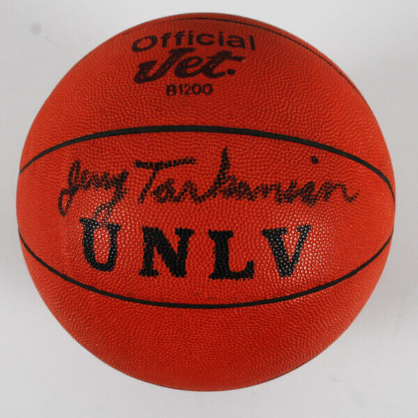 Jerry Tarkanian Signed Basketball UNLV - COA JSA