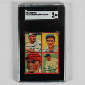 1935 Goudey 4 in 1 #2C Manush/Lary/Weaver/Hadley SGC 3 VG